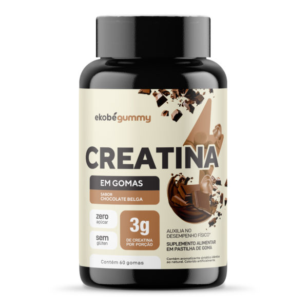 Creatina em gomas EKOBÉ Chocolate Belga - ZERO Açúcar