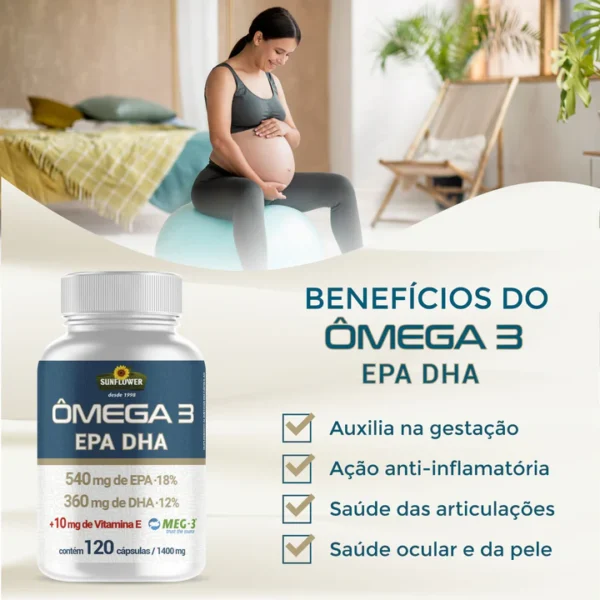 Ômega 3 120 cápsulas de 1.400mg Sunflower - Suplemento Alimentar Capsulado - Image 5