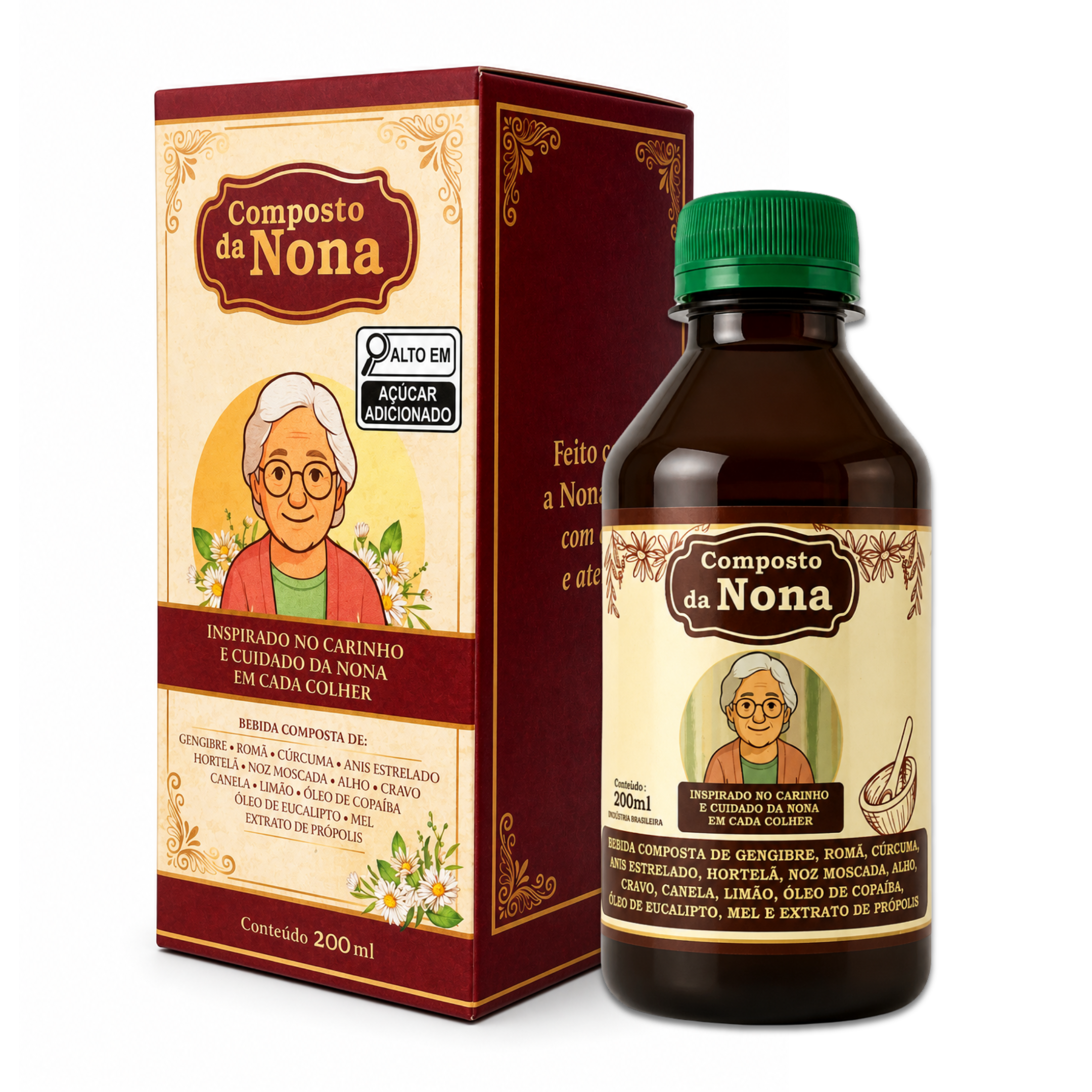 Xarope Composto da Nona 200ml - Suplemento Alimentar Líquido - Imagem 3